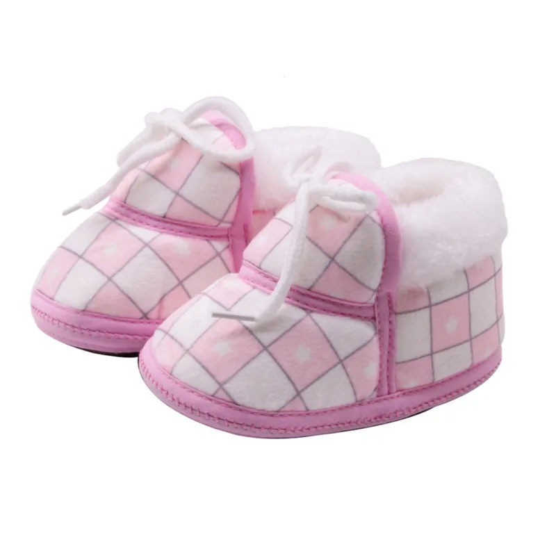 Милая детская обувь Сезон весна зима Теплые мягкие детские ботинки в стиле ретро