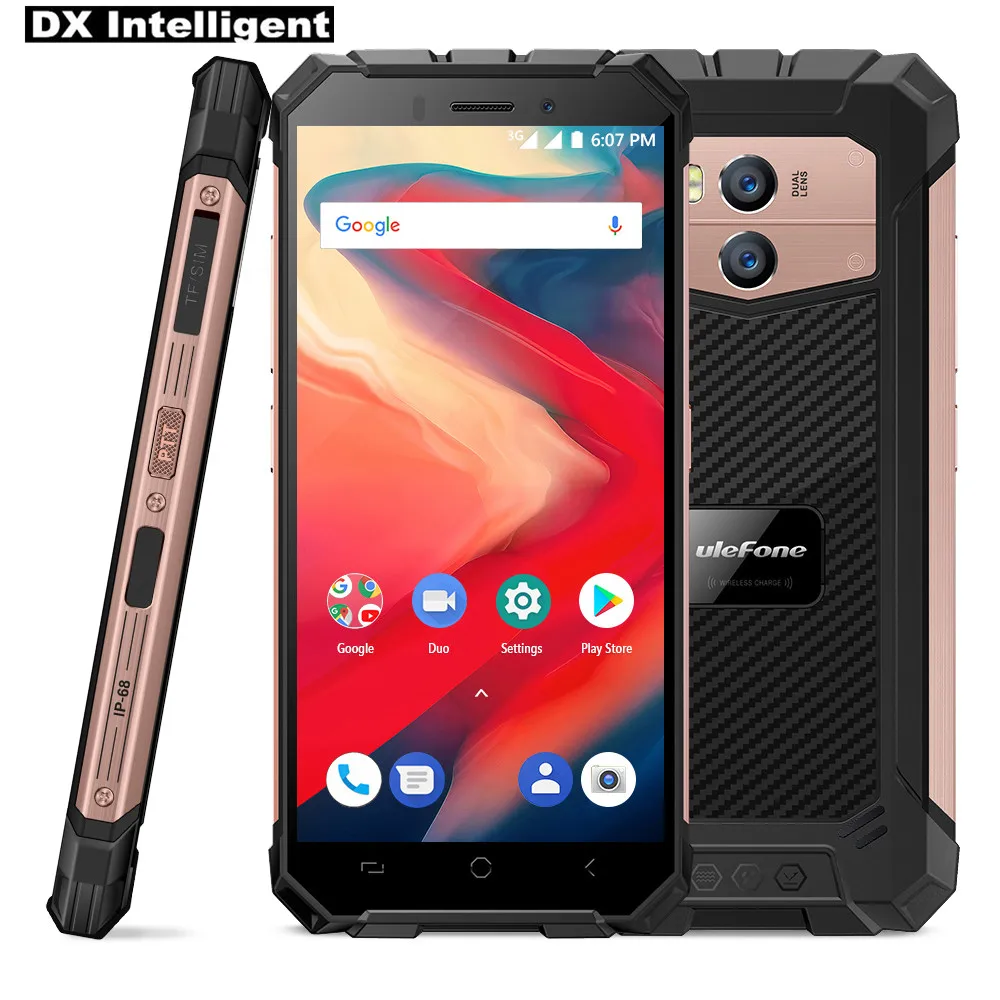 Ulefone Броня X2 IP68 Водонепроницаемый Беспроводной зарядное устройство Android 8 1 MTK6580 4