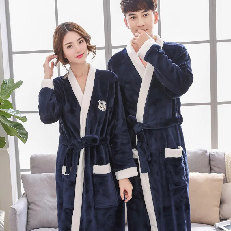 Autumn winter thick flannel robe men coral fleece bathrobe male plus size sleepwear long-sleeve couples nightgown long thick
Autumn winter thick flannel robe men coral fleece bathrobe male plus size sleepwear long-sleeve couples nightgown long thick
