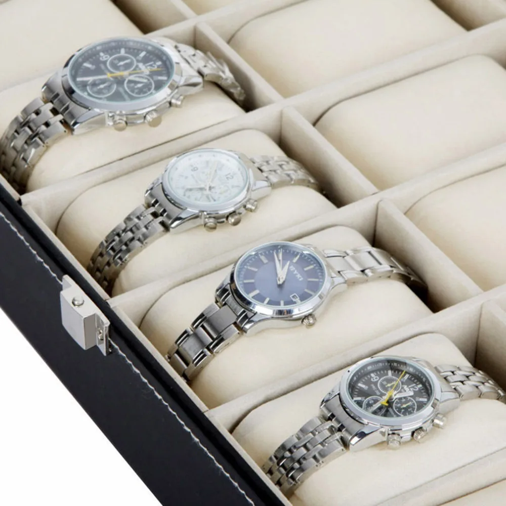 Коробка для часов OUTAD 10/12 слотов из искусственной кожи|watch display box|watch leather boxleather watch