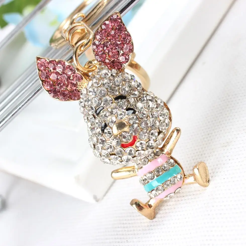 Lovely Pig Ear Keyring New Fashion Cute Rhinestone Crystal Charm Purse Bag Car Key Chain Gift Dazzlingly Beautiful Animal
Lovely Pig Ear Keyring New Fashion Cute Rhinestone Crystal Charm Purse Bag Car Key Chain Gift Dazzlingly Beautiful Animal