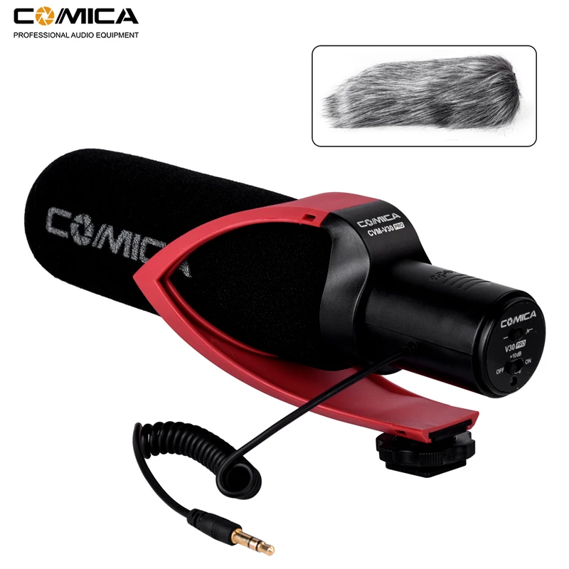 Comica CVM-V30 PRO Video Microphone Condenser Interview Recording Mic for Canon Nikon Sony DSLR Camera (with Windmuff)
Comica CVM-V30 PRO Video Microphone Condenser Interview Recording Mic for Canon Nikon Sony DSLR Camera (with Windmuff)