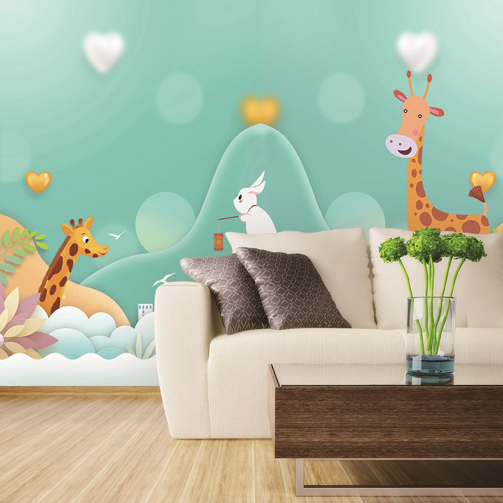 Custom 3d wallpaper modern minimalist cartoon rabbit children's room wall - silk waterproof material
Custom 3d wallpaper modern minimalist cartoon rabbit children's room wall - silk waterproof material