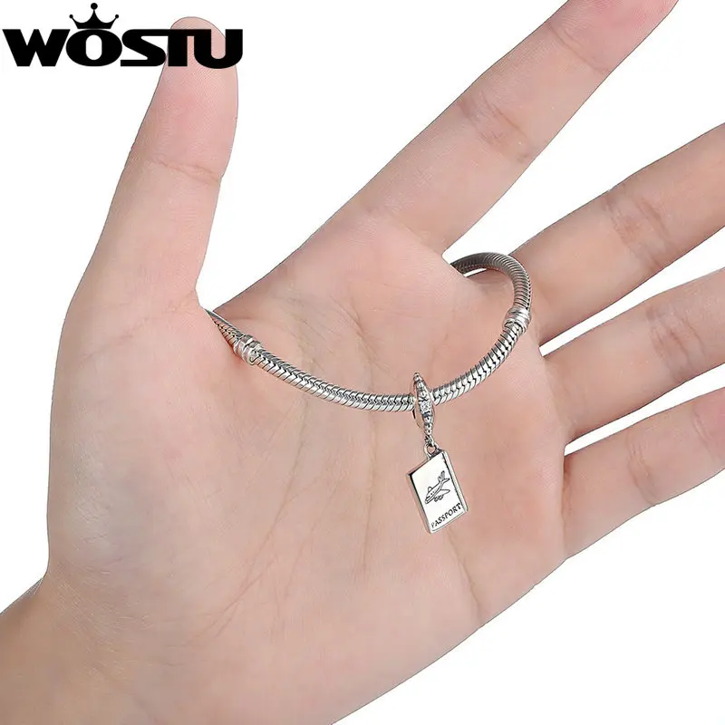 Real 925 Sterling Silver Passport Dangle Fit Original wst Charm Bracelet For Women Authentic Sterling-Silver-Jewelry XCHS085
Real 925 Sterling Silver Passport Dangle Fit Original wst Charm Bracelet For Women Authentic Sterling-Silver-Jewelry XCHS085