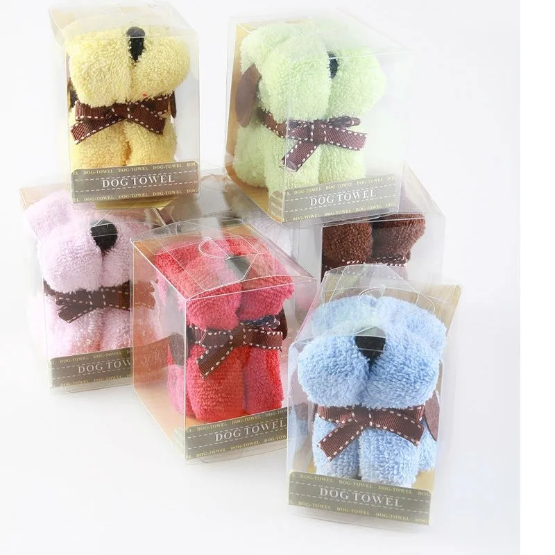 200pcs Creative wedding favor small dog puppy towel ideal Christmas birthday gift with gift box 20*20CM
200pcs Creative wedding favor small dog puppy towel ideal Christmas birthday gift with gift box 20*20CM