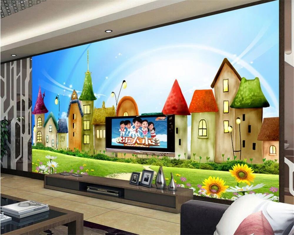 Beibehang wall paper for kids room Castle colorful castle cartoon children room cartoon background wall mural 3D wallpaper
Beibehang wall paper for kids room Castle colorful castle cartoon children room cartoon background wall mural 3D wallpaper