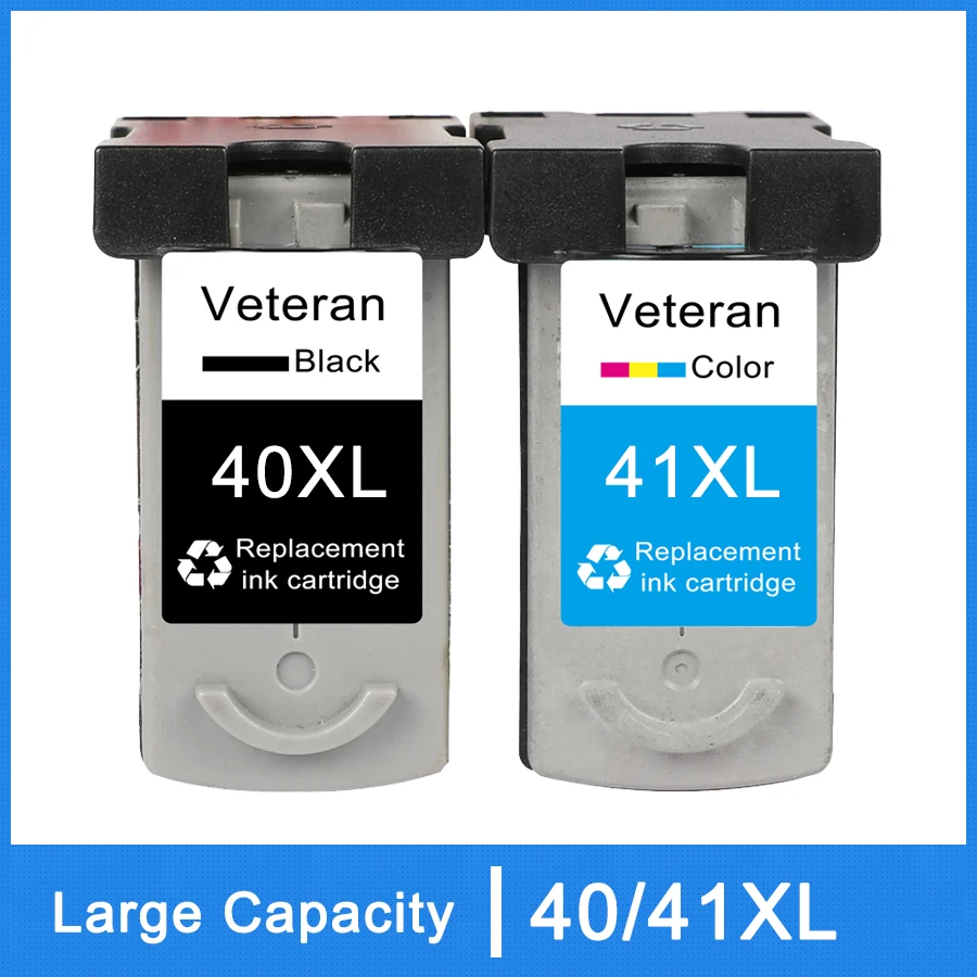 Veteran PG40 CL41 Cartridge for Canon PG 40 CL 41 Ink Cartridge PG-40XL for Pixma MX301 iP1900 iP1600 MX300 MP140 160 Printer
Veteran PG40 CL41 Cartridge for Canon PG 40 CL 41 Ink Cartridge PG-40XL for Pixma MX301 iP1900 iP1600 MX300 MP140 160 Printer
