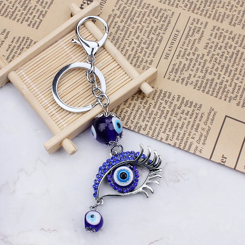 New Fashion Car Key Holder Jewelry Blue Crystal Evil Eye Key Chain Rings With Silver Color Lobster Clasp
New Fashion Car Key Holder Jewelry Blue Crystal Evil Eye Key Chain Rings With Silver Color Lobster Clasp