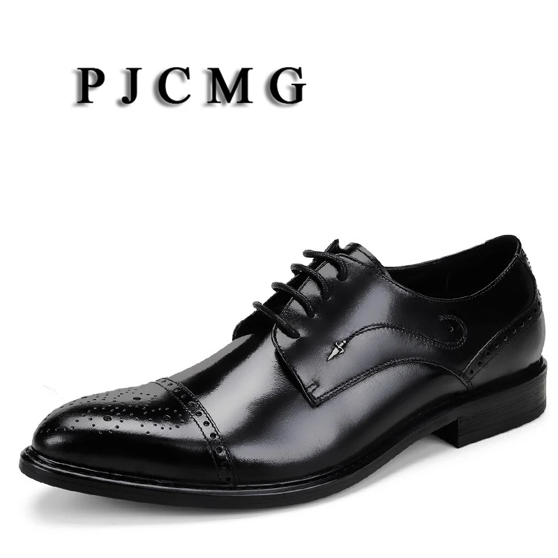 PJCMG New Breathable Mens Business Lace-Up Black/Brown/Red Pointed Toe Formal Dress Genuine Leather Wedding Oxfords Office Shoes
PJCMG New Breathable Mens Business Lace-Up Black/Brown/Red Pointed Toe Formal Dress Genuine Leather Wedding Oxfords Office Shoes