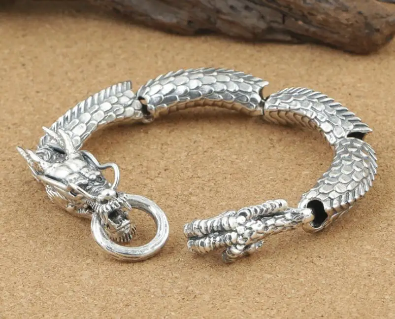 925 Sterling Silver Dragon Bangle Bracelet Vintage Ethnic S925 Man Male Jewelry
925 Sterling Silver Dragon Bangle Bracelet Vintage Ethnic S925 Man Male Jewelry