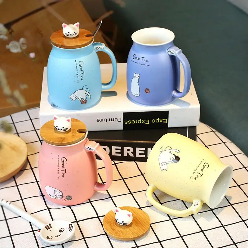 Creative Cute with Spoon Cup Lid Heat Insulation Cup Japanese Cartoon 420ml Cat Coffee Ceramic Children Cup Office Gift
Creative Cute with Spoon Cup Lid Heat Insulation Cup Japanese Cartoon 420ml Cat Coffee Ceramic Children Cup Office Gift