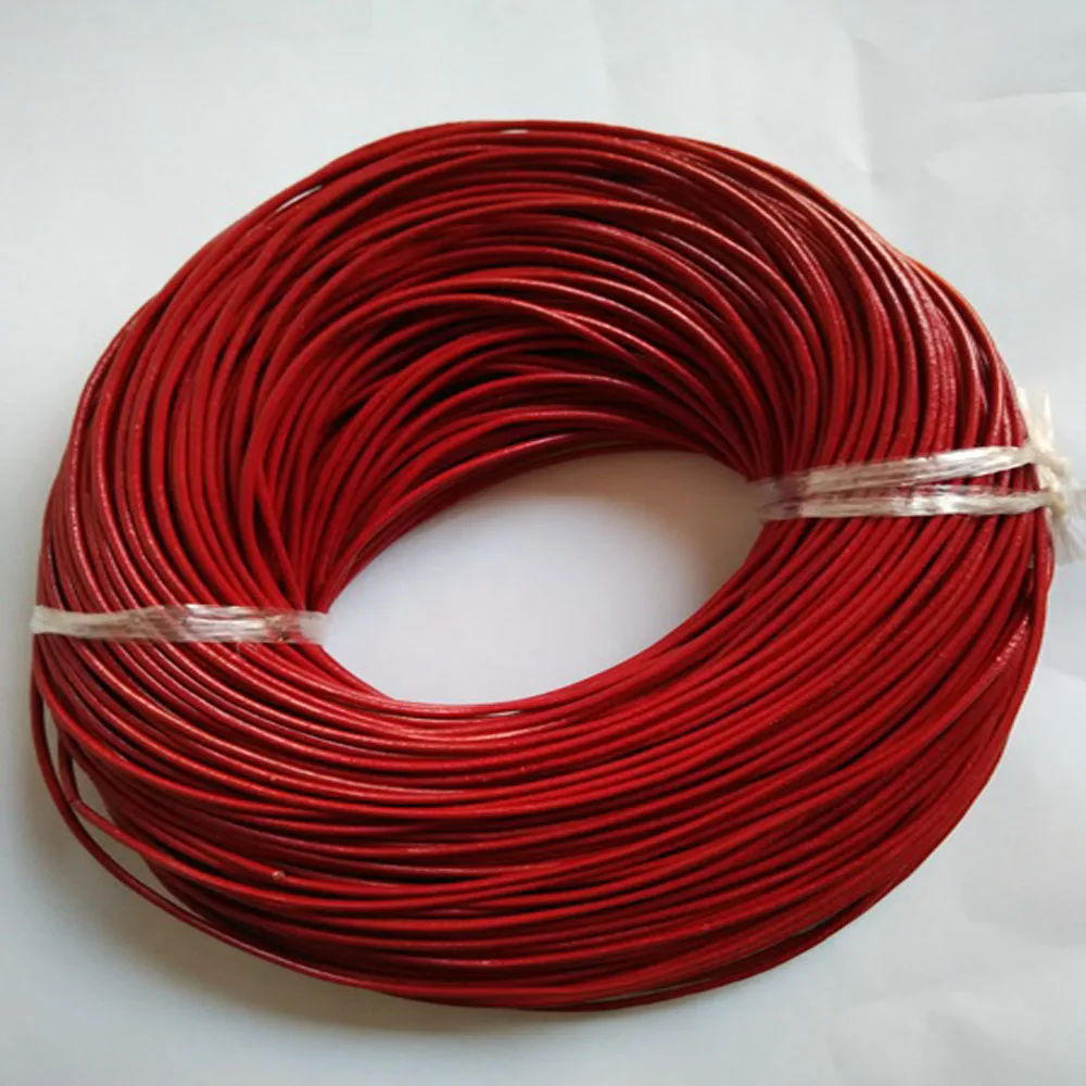 100m red guniune real round leather cord 1.5mm 2mm 3mm can be chosen leather jewelry strings ropes LEC003
100m red guniune real round leather cord 1.5mm 2mm 3mm can be chosen leather jewelry strings ropes LEC003