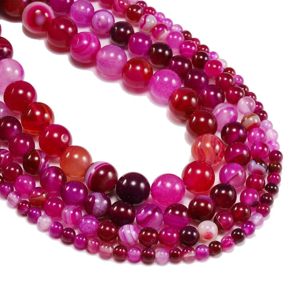 1strand/lot Rose Red Stripe Onyx Agat Natural Stone Round Beads Beads Fit DIY Bracelet Bulk Loose Spacer Bead For Jewelry Making
1strand/lot Rose Red Stripe Onyx Agat Natural Stone Round Beads Beads Fit DIY Bracelet Bulk Loose Spacer Bead For Jewelry Making