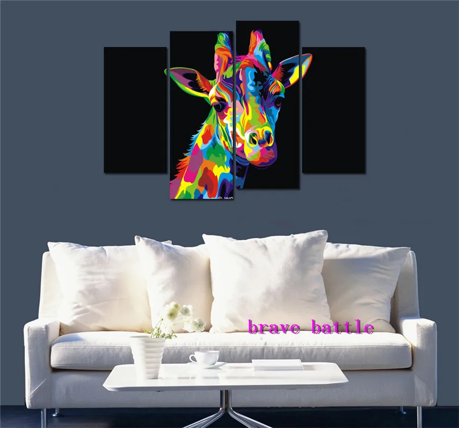 Color Giraffe Canvas Painting Living Room Home Decor Modern Mural Art Oil Painting
Color Giraffe Canvas Painting Living Room Home Decor Modern Mural Art Oil Painting