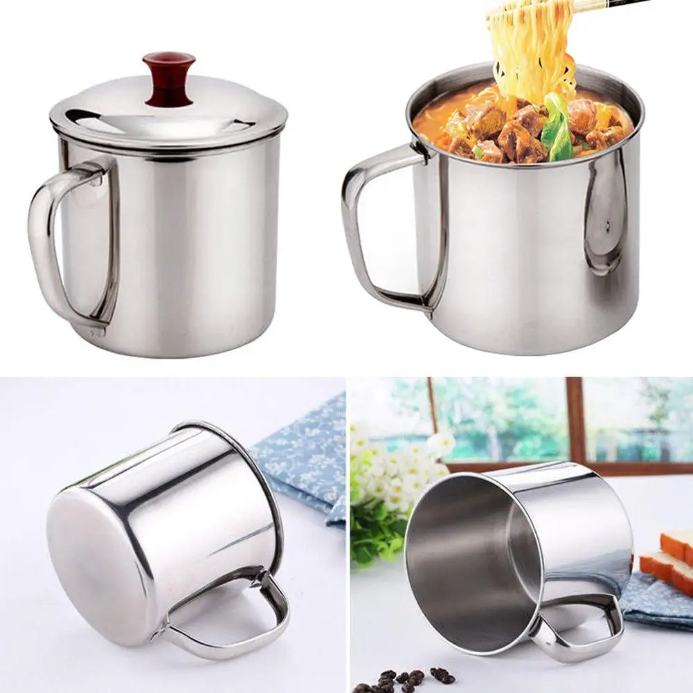 New 480ml Stainless Steel Travel Camping Mug Beer Whiskey Coffee Tea Handle Cup Kitchen Noodle Cups Bar Drinking Tools Accessori
New 480ml Stainless Steel Travel Camping Mug Beer Whiskey Coffee Tea Handle Cup Kitchen Noodle Cups Bar Drinking Tools Accessori