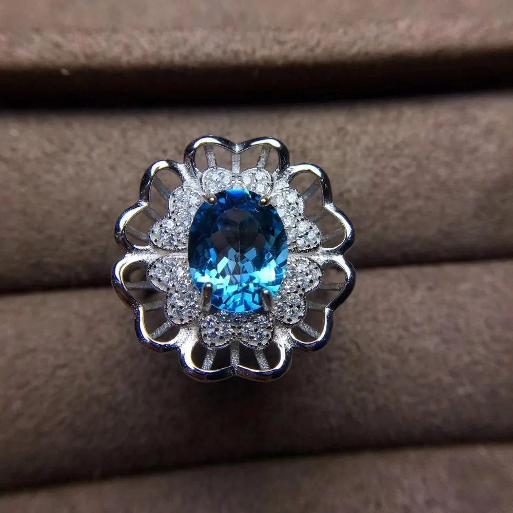 Natural blue topaz gem Ring S925 Silver Natural Gemstone Luxury big sunflowers Ring surround Women's party gift Rings Jewelry
Natural blue topaz gem Ring S925 Silver Natural Gemstone Luxury big sunflowers Ring surround Women's party gift Rings Jewelry