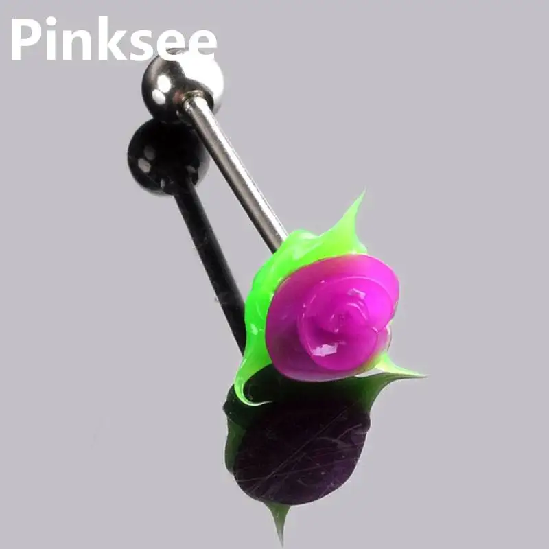 10pcs Silicone Rose Flower Tongue Bars Tounge Barbell Piercing Jewelry Surgical Steel Labret Lip Navel Rings Wholesale
10pcs Silicone Rose Flower Tongue Bars Tounge Barbell Piercing Jewelry Surgical Steel Labret Lip Navel Rings Wholesale