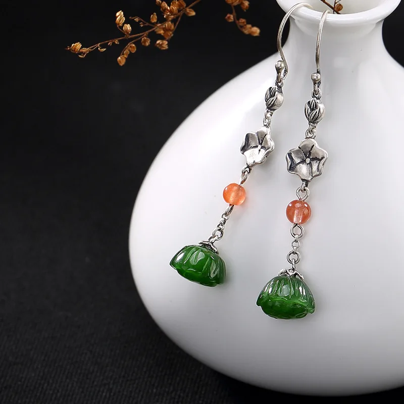 2018 Earings Fashion Jewelry One New S925 Pure Antique Inlaid And Field Jade Lotus Lady High Grade Jaunt Earrings Wholesale
2018 Earings Fashion Jewelry One New S925 Pure Antique Inlaid And Field Jade Lotus Lady High Grade Jaunt Earrings Wholesale