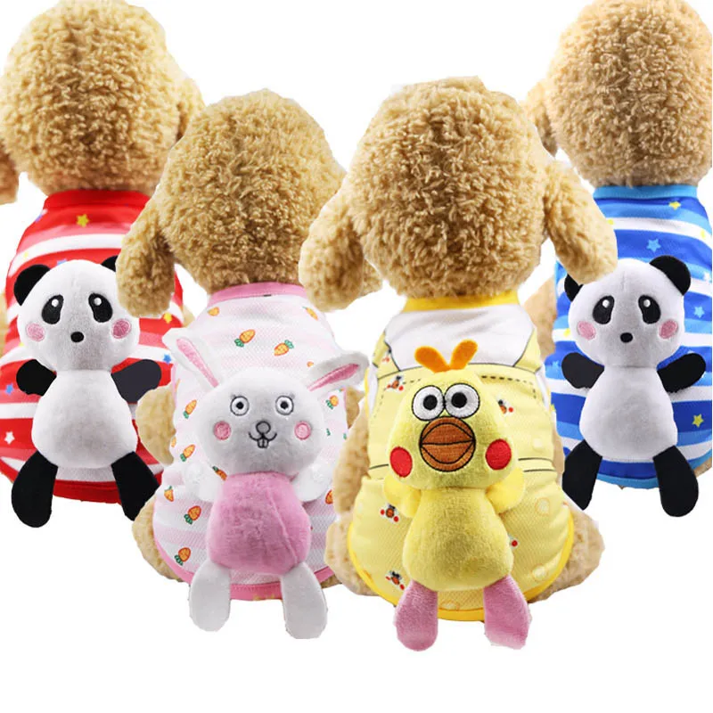 Cute Cartoon Rabbit/Duck/Panda Detachable Doll Pets Dog Clothes Summer Mesh Breathable Puppy Dogs Vest Tshirt Chihuahua Vests
Cute Cartoon Rabbit/Duck/Panda Detachable Doll Pets Dog Clothes Summer Mesh Breathable Puppy Dogs Vest Tshirt Chihuahua Vests