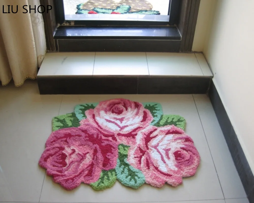 LIU good quality handmade rose art carpet art rug/floor flower mat for bedroom/ Living room romantic rose 80*60cm
LIU good quality handmade rose art carpet art rug/floor flower mat for bedroom/ Living room romantic rose 80*60cm