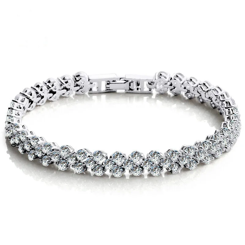 New Ladies Fashion OL Jewelry European and American Style Alloy Inlaid Crystal Artificial Heart-Shaped Roman Bracelet
New Ladies Fashion OL Jewelry European and American Style Alloy Inlaid Crystal Artificial Heart-Shaped Roman Bracelet