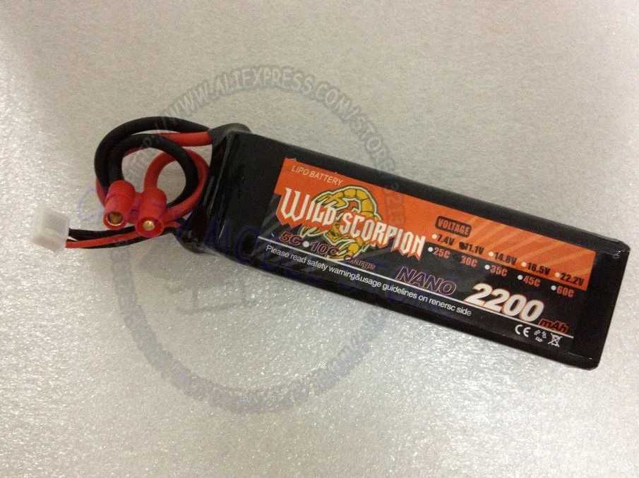 Wild Scorpion Li-PO 11.1V 2200MAH 30C high quality battery for rc heli cars truck R/C model toy
Wild Scorpion Li-PO 11.1V 2200MAH 30C high quality battery for rc heli cars truck R/C model toy