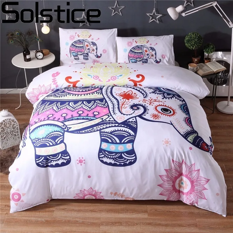 Solstice Fashion Classical Bohemian Style Duvet Cover Set 3pcs Cartoon Elephant Bedding Sets Pillowcases Double Queen King Size
Solstice Fashion Classical Bohemian Style Duvet Cover Set 3pcs Cartoon Elephant Bedding Sets Pillowcases Double Queen King Size