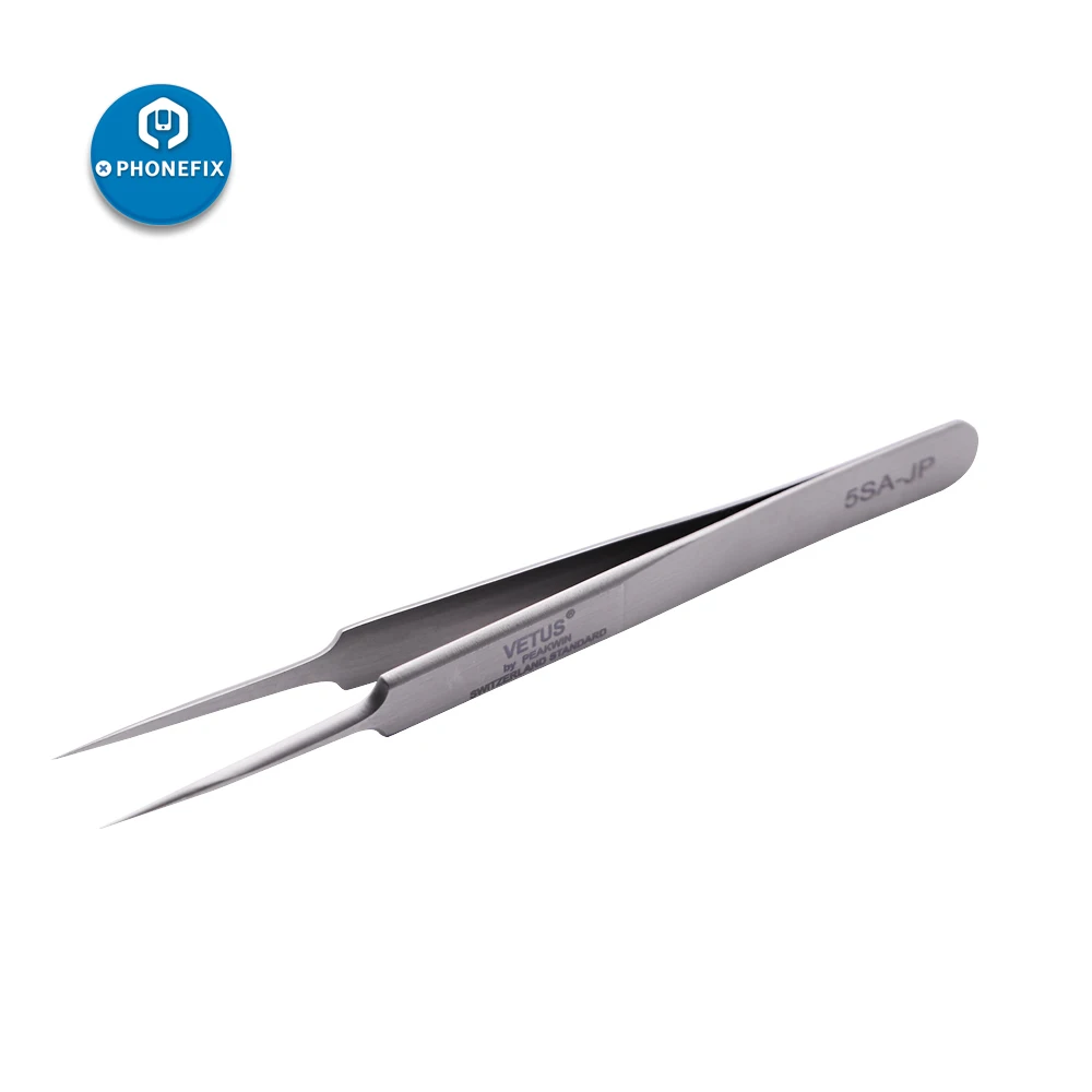 VETUS 5SA-JP Stainless Steel Tweezers Hand Tool Motherboard Soldering Precision Tweezer For iPhone iPad Mobile Phone PCB Repair
VETUS 5SA-JP Stainless Steel Tweezers Hand Tool Motherboard Soldering Precision Tweezer For iPhone iPad Mobile Phone PCB Repair