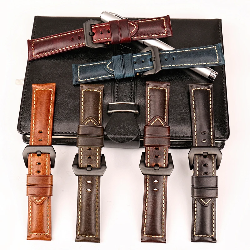 MAIKES Handmade Retro Watchband Vintage Oil Wax Leather Watch Strap 20mm 22mm 24mm 26mm Watch Accessories Watch Band For Panerai
MAIKES Handmade Retro Watchband Vintage Oil Wax Leather Watch Strap 20mm 22mm 24mm 26mm Watch Accessories Watch Band For Panerai