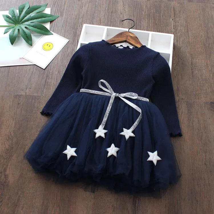 New Children Girls Dress Spring Stars Sashes Mesh Cotton Long Sleeve Dress Girl Ball Gown Princess Tutu Dress Kids Clothes Girls
New Children Girls Dress Spring Stars Sashes Mesh Cotton Long Sleeve Dress Girl Ball Gown Princess Tutu Dress Kids Clothes Girls