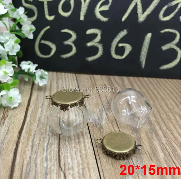 Free ship 20sets/lot bronze color 20*15mm glass globe & crown base with 2 ring glass globes set glass vial pendant glass cover
Free ship 20sets/lot bronze color 20*15mm glass globe & crown base with 2 ring glass globes set glass vial pendant glass cover