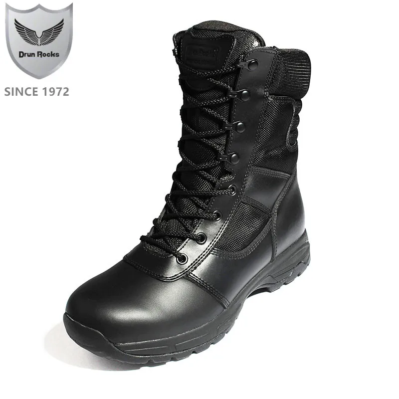 Drunrocks Tactical Boots Men's Military Men Footear Genuine Leather Black Army Ankle Combat Winter Outdoor Casual Shoes D13808
Drunrocks Tactical Boots Men's Military Men Footear Genuine Leather Black Army Ankle Combat Winter Outdoor Casual Shoes D13808