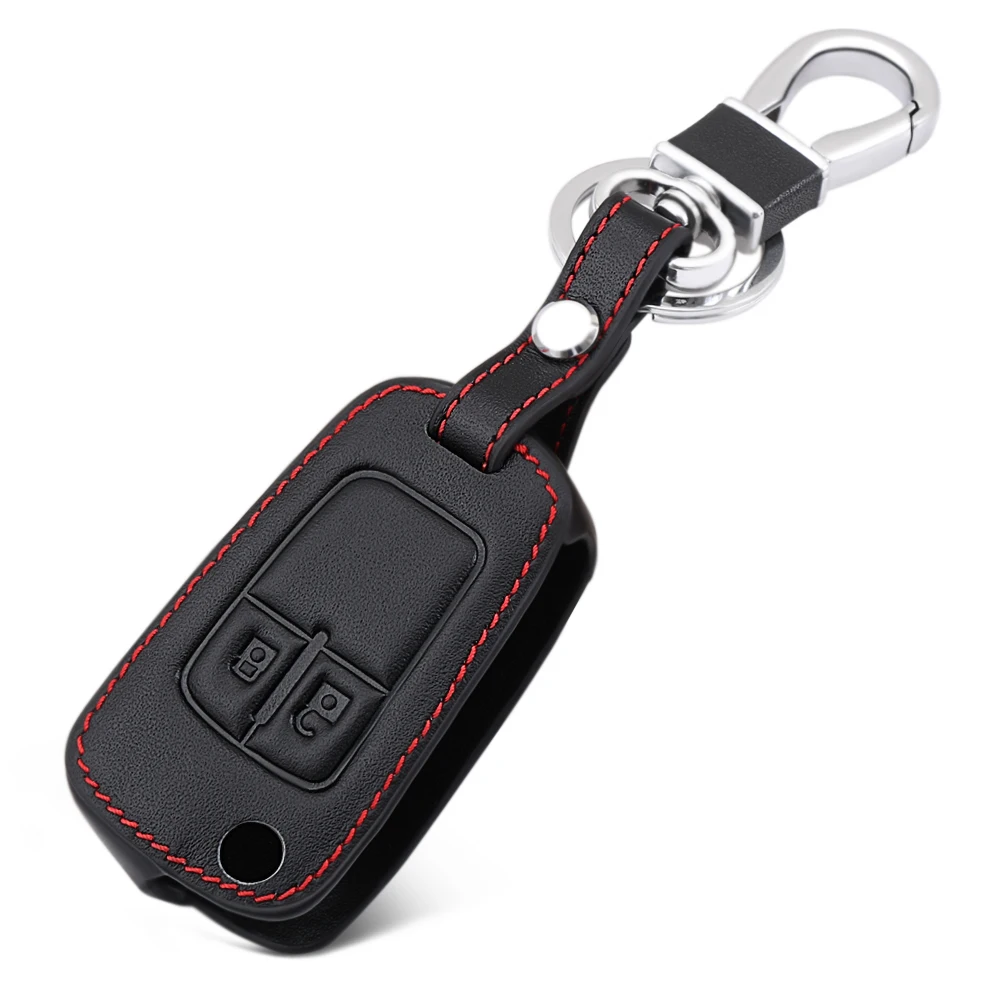 2 кнопки Кожаный Автомобильный Дистанционный Брелок чехол для Opel Astra J Corsa D Zafira C