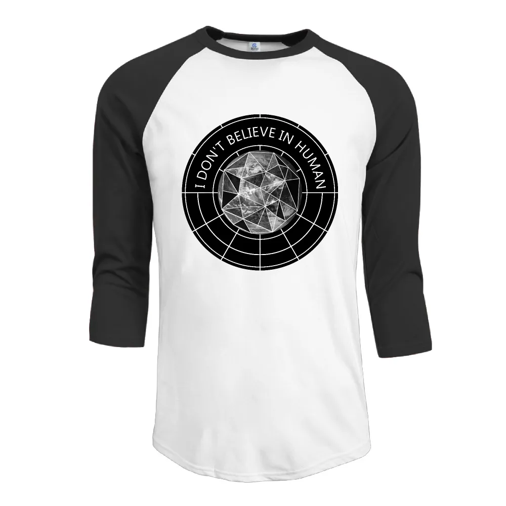 Я не верю в человека рубашек 3/4 рукав печати sportshirt Мужские Ребята|tee tee|tees menmen tees |
