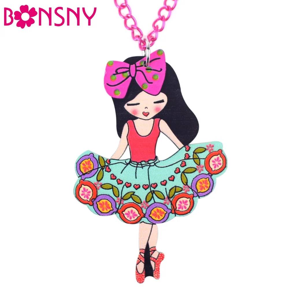 Bonsny Dance Girl Necklace Colorful Angel Collier Acrylic Long Chain Pendant Fashion Woman Jewelry Fairy Wings 2016 News Pattern
Bonsny Dance Girl Necklace Colorful Angel Collier Acrylic Long Chain Pendant Fashion Woman Jewelry Fairy Wings 2016 News Pattern