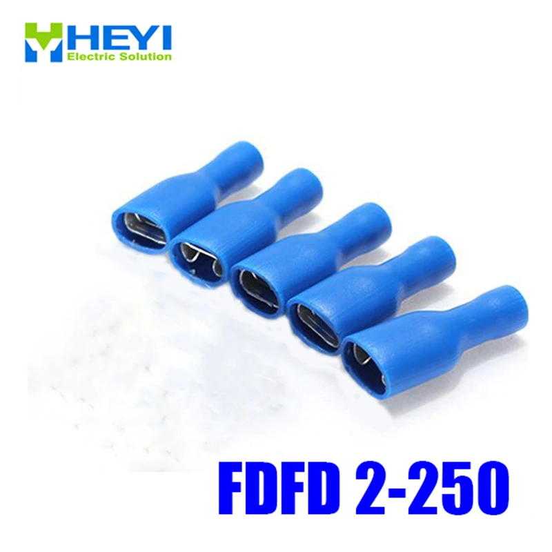 Good Quality 100pcs/lot FDFD2-250 Blue AWG16-14 Brass Insulating Crimp Terminals Connectors Female Terminal
Good Quality 100pcs/lot FDFD2-250 Blue AWG16-14 Brass Insulating Crimp Terminals Connectors Female Terminal