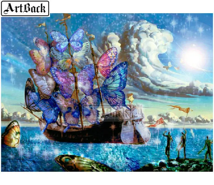Full square / round drill diamond painting ship butterfly pattern 5d diy diamond embroidery landscape 3D artwork diamond mosaic
Full square / round drill diamond painting ship butterfly pattern 5d diy diamond embroidery landscape 3D artwork diamond mosaic
