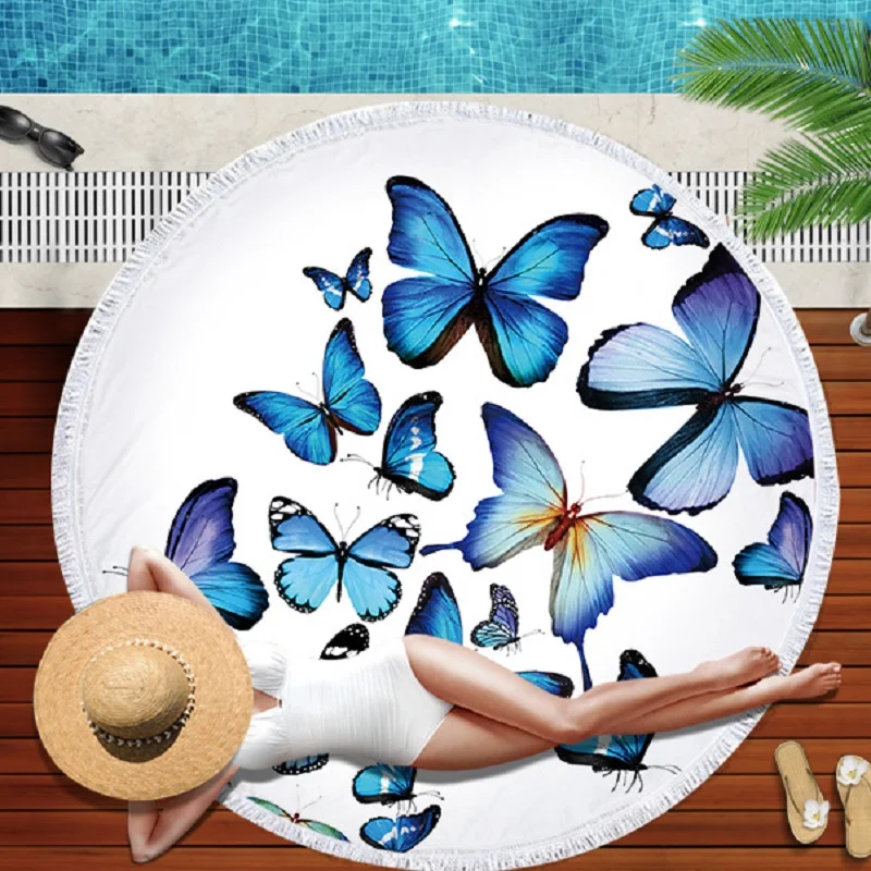 Printed Butterfly Pattern Round Beach Towel 150*150 Microfiber Fringe Living Room Wall Hanging Tapestry Plush Yoga Mat
Printed Butterfly Pattern Round Beach Towel 150*150 Microfiber Fringe Living Room Wall Hanging Tapestry Plush Yoga Mat