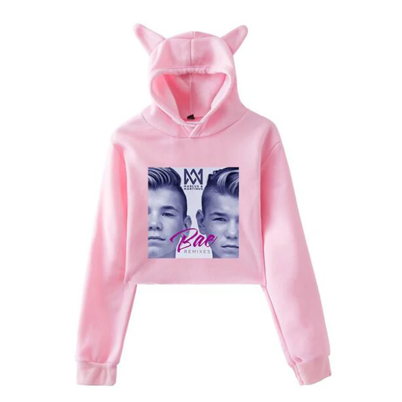 Marcus and Martinus Women Warm Long Sleeve Crop Top Pullover Hooded Sweatshirt Funny Cat Ear Cropped Hoodie Casual Tops Jumper
Marcus and Martinus Women Warm Long Sleeve Crop Top Pullover Hooded Sweatshirt Funny Cat Ear Cropped Hoodie Casual Tops Jumper
