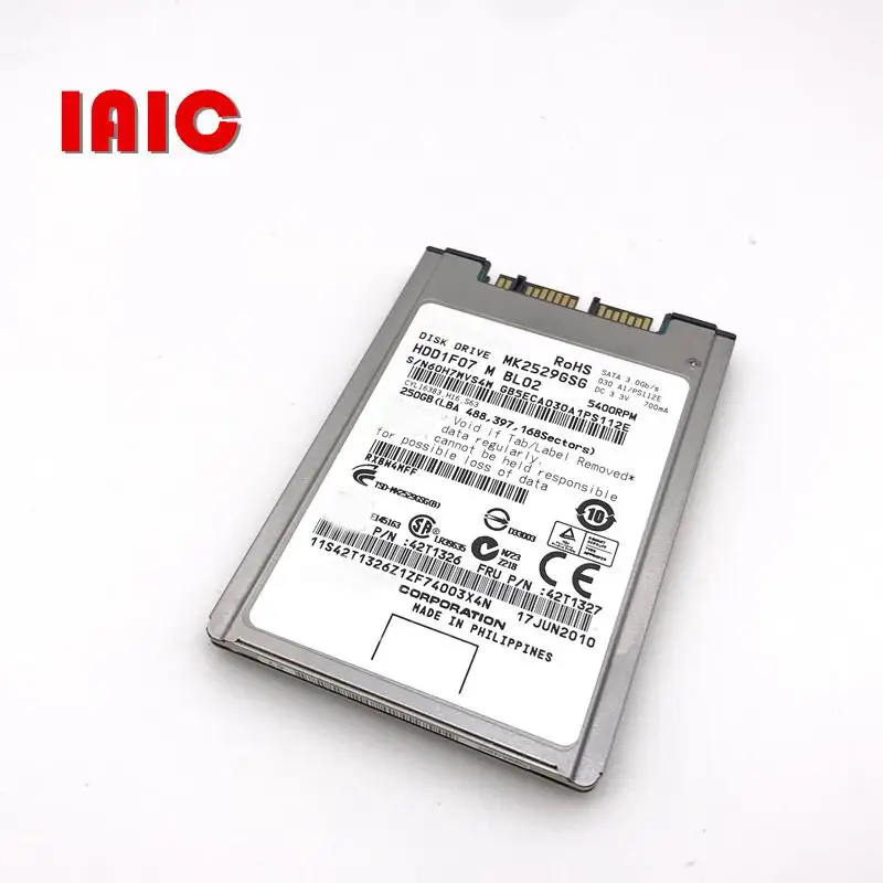 NEW 250GB 1.8" Micro SATA MK2529GSG FOR 2740p 2730p 2530p 2540p x300 x301 T400S T410S REPLACE MK2533GSG MK1633GSG
NEW 250GB 1.8" Micro SATA MK2529GSG FOR 2740p 2730p 2530p 2540p x300 x301 T400S T410S REPLACE MK2533GSG MK1633GSG