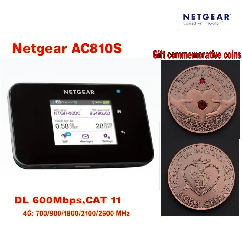 Фото Мобильная точка доступа Netgear Aircard AC810S 4G LTE Cat11 (разблокирована) с бесплатным
