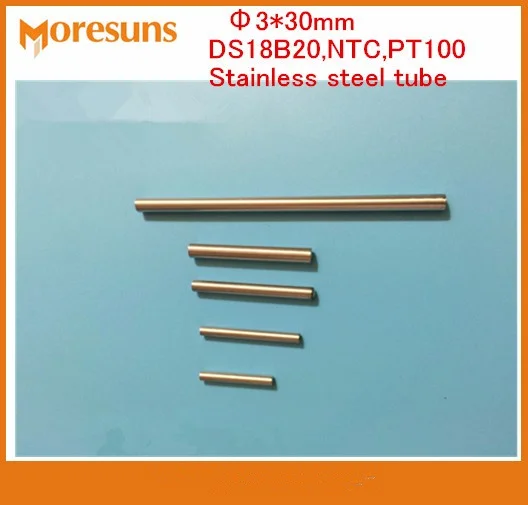 Fast Free Ship 100pcs 3*30mm Single head stainless steel tube/Thermocouple,RTD,PT100,NTC,DS18B20 Stainless steel sensor probe
Fast Free Ship 100pcs 3*30mm Single head stainless steel tube/Thermocouple,RTD,PT100,NTC,DS18B20 Stainless steel sensor probe