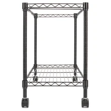 Single Tier Metal Rolling Mobile File Cart 23.6 x 12.6 x 18