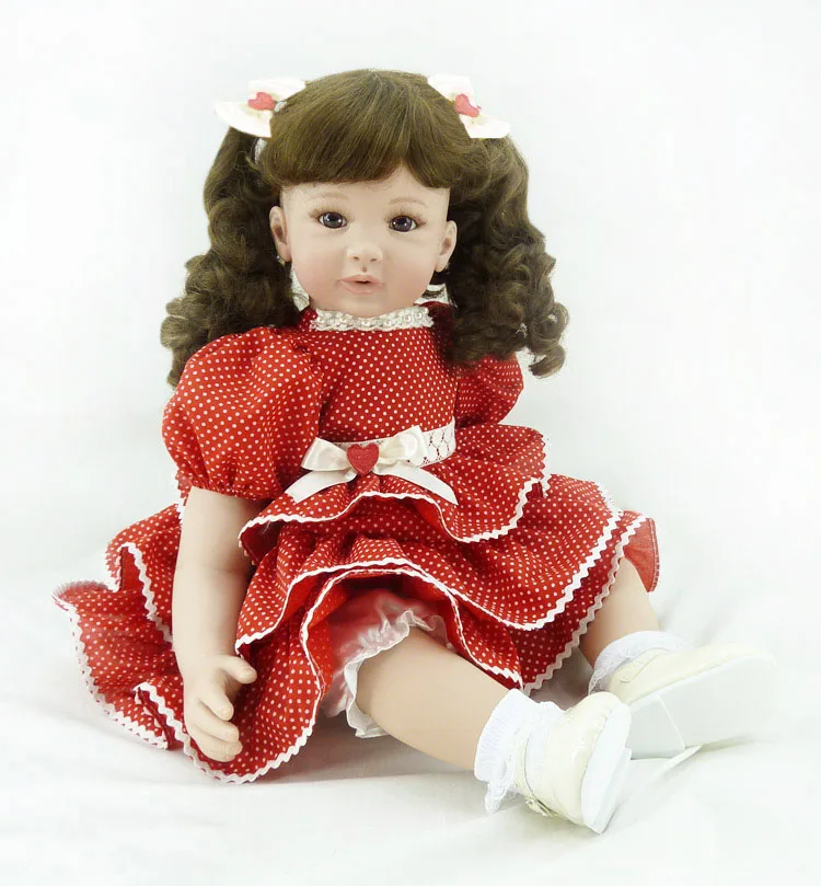 toy Bebes Reborn girl doll 60cm soft Silicone Reborn Boneca Fashion Curved long hair Baby Dolls For Children Kindergarten toy
toy Bebes Reborn girl doll 60cm soft Silicone Reborn Boneca Fashion Curved long hair Baby Dolls For Children Kindergarten toy