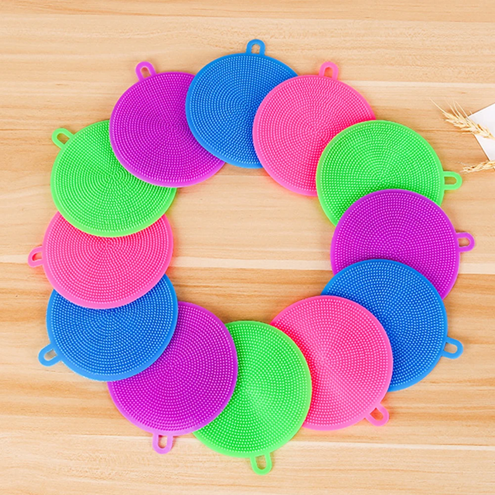 Round Silicone Kitchen Cleaning Brush Dishwasher Sponges Dish Washing Sponge Magic Scrubber Household Brushes Kitchen Accessory
Round Silicone Kitchen Cleaning Brush Dishwasher Sponges Dish Washing Sponge Magic Scrubber Household Brushes Kitchen Accessory