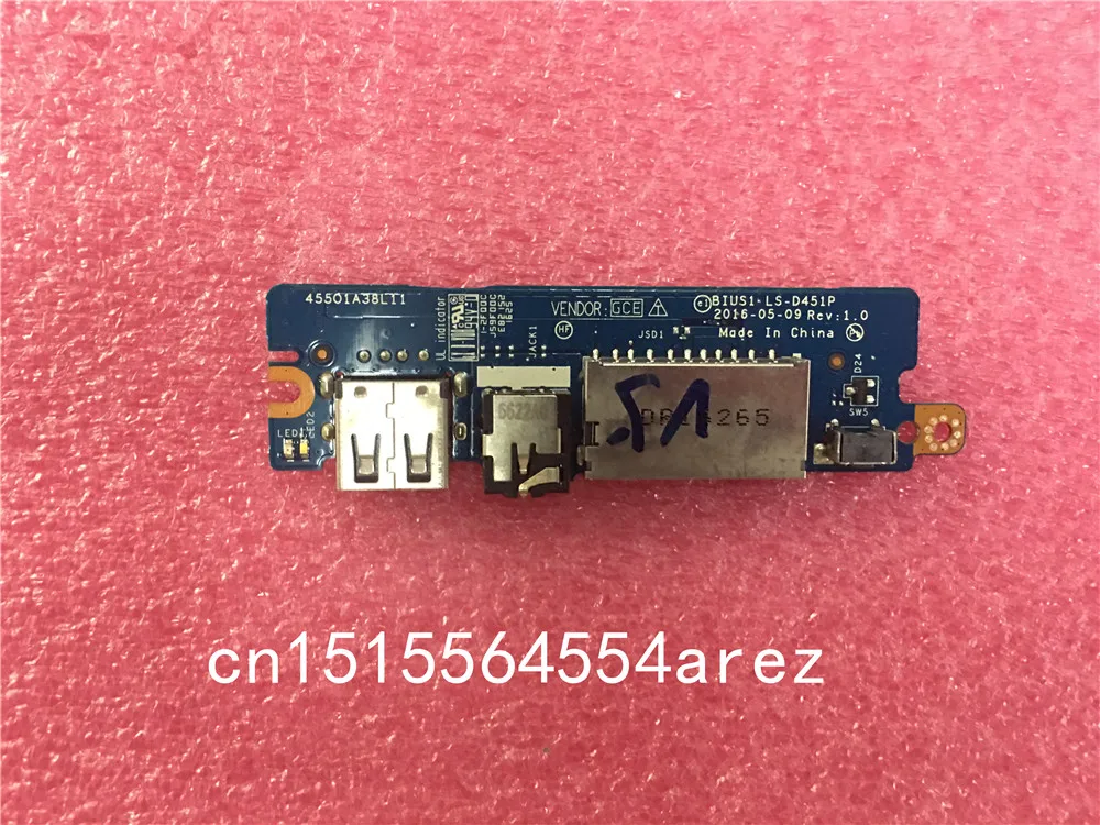 original FLEX 4-14 yoga510-14 yoga 510S USB Audio Card Reader Board BIUS1 LS-D451P WORKS
original FLEX 4-14 yoga510-14 yoga 510S USB Audio Card Reader Board BIUS1 LS-D451P WORKS