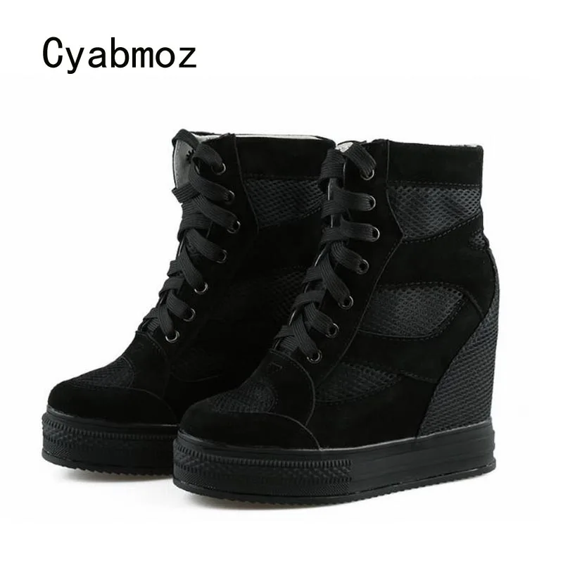 

Cyabmoz Women High heels Breathable Mesh height increasing Shoes Woman Pumps Sneakers Zapatos mujer Tenis feminino Party Shoes