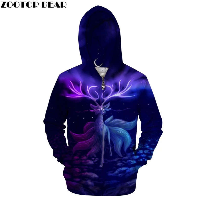 Elk 3D Zip Hoodie Men Zipper Hoody Animal Sweatshirt Autumn Tracksuit Fashion Pullover Streetwear Harajuku DropShip ZOOTOPBEAR
Elk 3D Zip Hoodie Men Zipper Hoody Animal Sweatshirt Autumn Tracksuit Fashion Pullover Streetwear Harajuku DropShip ZOOTOPBEAR