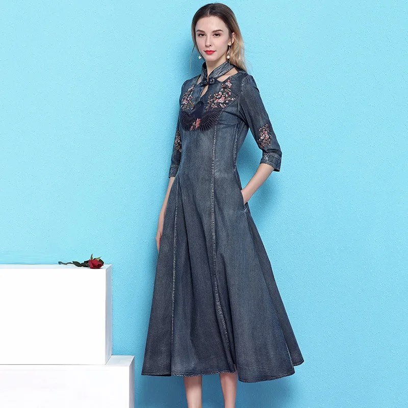 embroidery jeans dress tube maxi plus size women denim blue cotton long casual shirt dresses 2019 summer fem me sexy big swing
embroidery jeans dress tube maxi plus size women denim blue cotton long casual shirt dresses 2019 summer fem me sexy big swing
