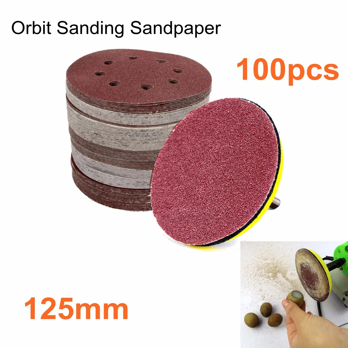 100pcs 125mm/5'' Orbit Sanding Polishing Sheet Sandpaper Round Shape Sander Discs Mixed 60/80/100/120/240 Grit Polish Pad
100pcs 125mm/5'' Orbit Sanding Polishing Sheet Sandpaper Round Shape Sander Discs Mixed 60/80/100/120/240 Grit Polish Pad